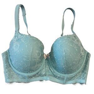 Victoria's Secret Body by Victoria Collection Lace Bra In Light Blue NEW